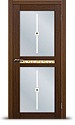 Двери Матадор Орех люкс, модель «Орфей 2 стекла» 